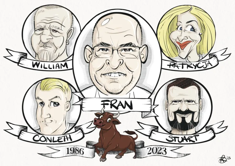 group portrait illustration