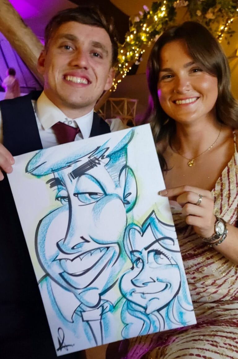 Wedding caricature portrait